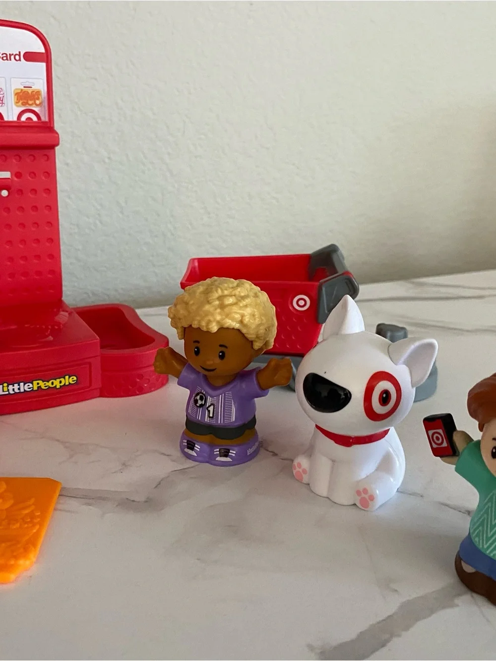 Fisher-Price Little People Target Run Playset Cart Figures Register Sign Car